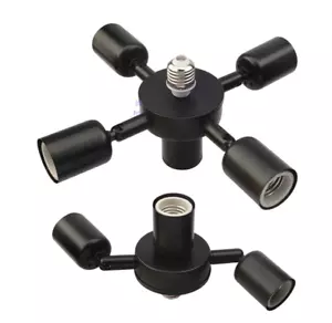 360° Rotating Adjustable E27 Light Socket E27 to E27 Splitter Adapter Converter - Picture 1 of 15