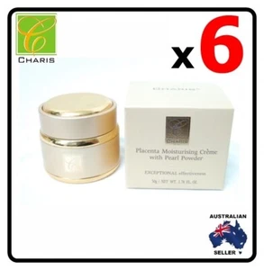 6 x Charis Placenta & Pearl Moisturising Cream 50g Anti-aging Made in Australia - Picture 1 of 1