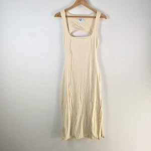 Princess Polly dress womens 12 bodycon beige midi stretch sleeveless cotto106799 - Picture 1 of 10