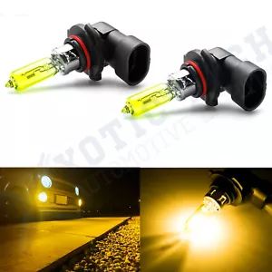 3000K Super Yellow 9005 HB3 Xenon Halogen Bulbs High Beam Daytime Running Lamps - Picture 1 of 10