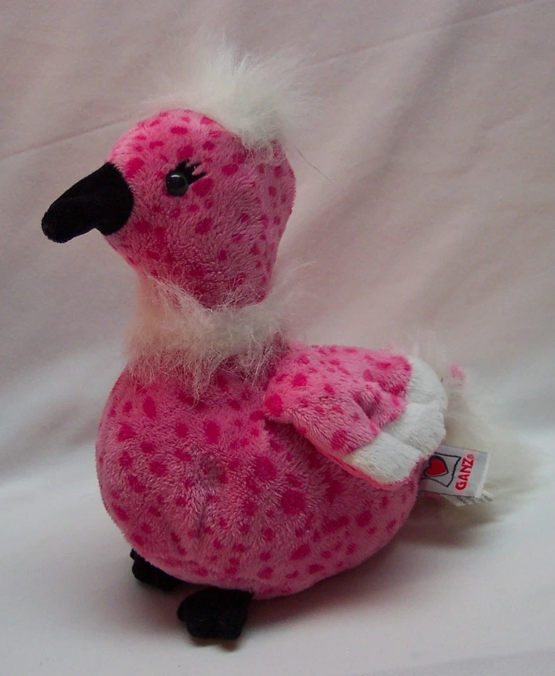 Ganz PINK AND WHITE CHERRY BLOSSOM BIRD 8" Plush Stuffed Animal Webkinz TOY - Image 1 of 4