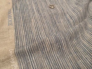 FERMOIE UK Carskiey CARS-022 Plain Blue 100% Linen Fabric $255 Retail BTY - Picture 1 of 23
