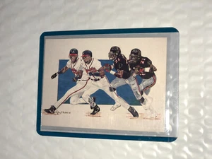 Tarjeta promocional de imágenes de arte deportivo de Deion Sanders Jim Foutch - Imagen 1 de 13