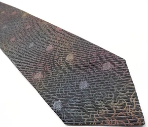 Versace Herren Krawatte 100% Seide Schwarz Geometrisch Krawatte Made in Italy Medusa - Bild 1 von 10