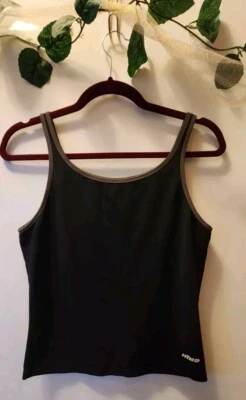 Sujetador deportivo trasero negro sin mangas incorporado Foto 1 de 4