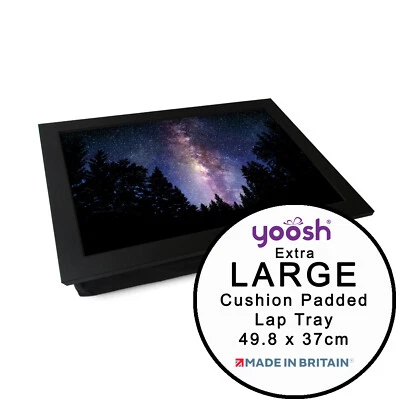 EXTRA LARGE Luxury Framed Lap Top Tray Personalised Gift - Milky Way Night - Image 1 of 4