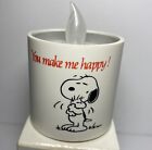 Vintage Peanuts Snoopy Love Lites Candle Holder You Make Me Happy Woodstock