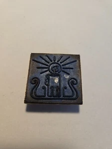 Stempel zum Basteln ➔ KERZE ➔ DDR ➔ Klischee ➔ RARITÄT *Gummi auf Holz* - Bild 1 von 2