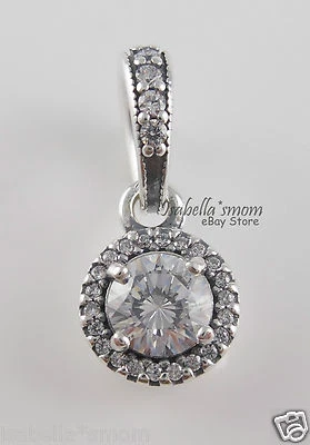 Classico Eleganza Originale PANDORA Argento Vintage Cut Ciondolo 390379CZ New W - Immagine 1 di 3
