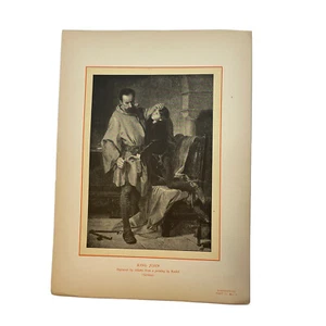 Vintage King John Shakespeare Paper Print 5x7 Adamo Bankel (German) - Picture 1 of 6