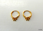 18kt Gold Earrings Hoop Earrings Handmade Body Piercing Ethnic Gold Jewellery