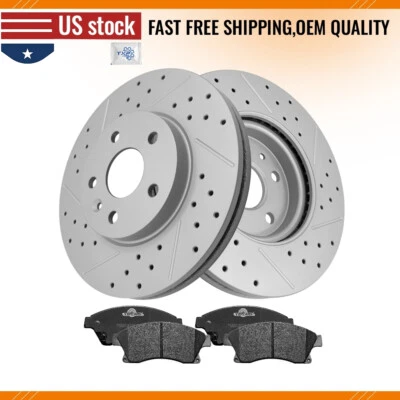 Juego de rotores de disco de freno delantero y pastillas de cerámica para Chevrolet Cruze Sonic 2011-2017 Foto 1 de 4