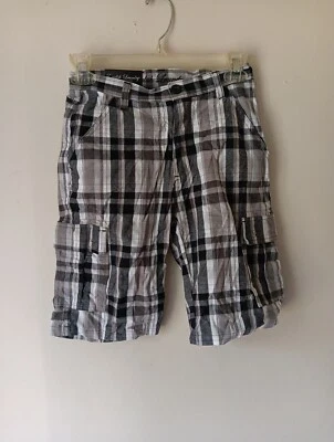 Pantalones Cortos Carga English Laundry Negro Blanco Algodón a Cuadros Niños Talla 8 Nuevos con etiquetas Foto 1 de 4