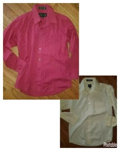 Boy's Button Down Collared Dress Shirts Yellow & Red Size 14 - Picture 1 of 11