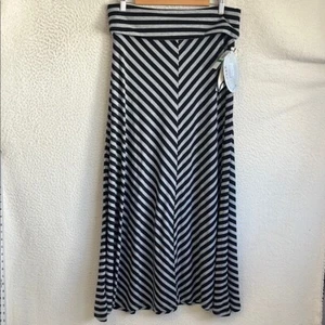 Seven Maxi Skirt Striped Black and White Women's Large - Picture 1 of 7