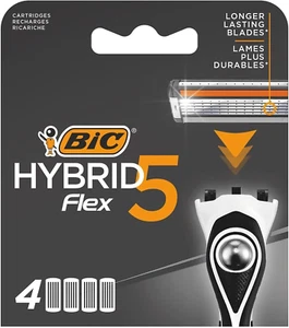 Hybrid 5 Flex, Confezione Da 4 Testine per Rasoio Da Uomo Snodabili a 5 Lame in - Foto 1 di 12