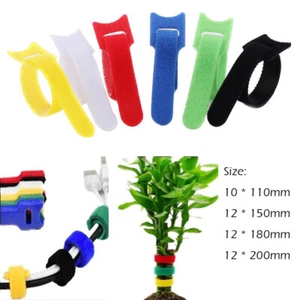 Adjustable Releasable Reusable Hook And Loop Cable Ties, Cable Tidy Strap - New - Picture 1 of 16