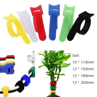Adjustable Releasable Reusable Hook And Loop Cable Ties, Cable Tidy Strap - New - Image 1 of 4