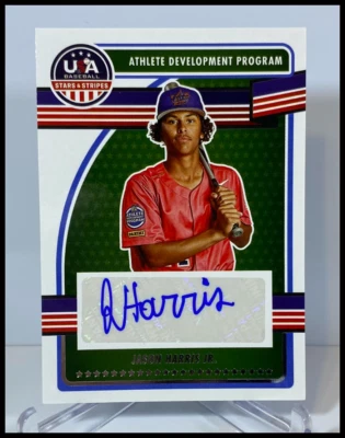 Jason Harris Jr. 2023 Stars & Stripes USA Baseball Auto Autograph Franklin High - Image 1 of 2