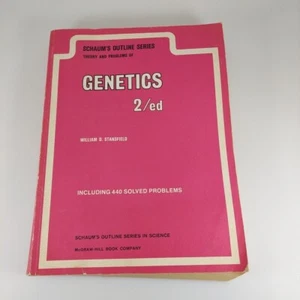 Schaum's Outline Series, Genetics 2/ed William D Stansfield 1983 440 Problems - Picture 1 of 12