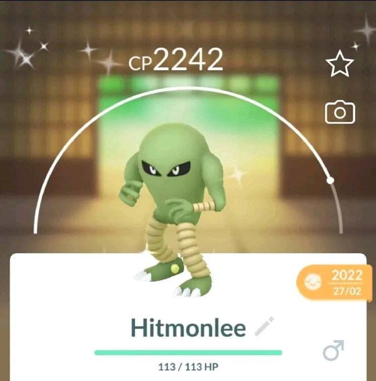 Pokèmon Go Shiny Hitmonlee Registered/Unregistered 30 Day/Lucky Trades #106