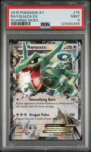 2015 POKEMON XY ROARING SKIES #75 RAYQUAZA EX PSA 9 - Picture 1 of 2
