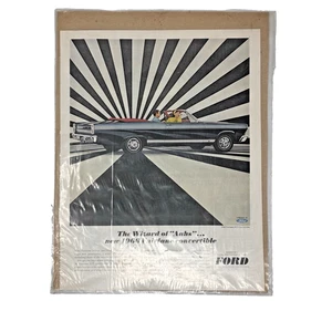 Vintage 1966 Farbe Ford Fairlane Cabrio Zeitschrift Anzeige makellos EUC - Bild 1 von 9
