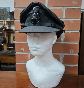 Vintage Chauffeur Peak Hat Complete with Cockade Grey Size 7 Unique London - Picture 1 of 6