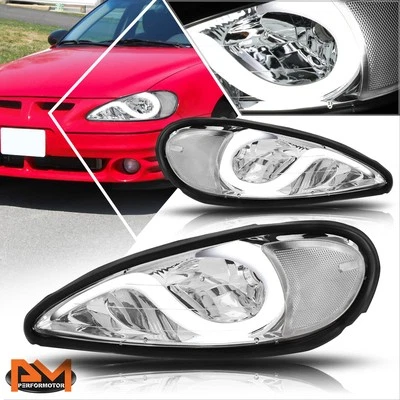 Faro/lámparas LED DRL para Pontiac Grand Am 99-05 carcasa cromada esquina transparente Foto 1 de 4