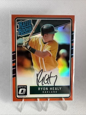 Ryon Healy 2017 Panini Donruss Optic Orange Rated Rookie Prizm Auto RRS-RH /99 - Image 1 of 2