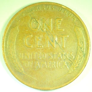 1945 S Wheat Cent reverse Lamination Error Reverse Major *FREE SHIPPING* - Picture 1 of 3