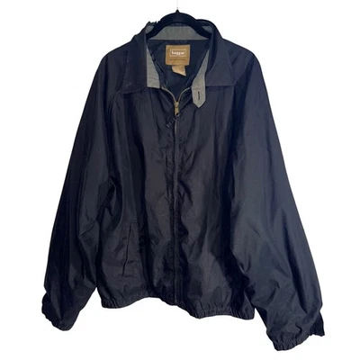 Chaqueta Haggar Generations negra con cremallera para hombre talla M ropa exterior informal ligera Foto 1 de 3