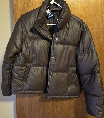 Jaqueta acolchoada marrom grande feminina EXPRESS nova com etiquetas presente quente! - Imagem 1 de 4