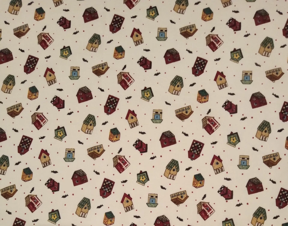 Lanzamiento de cuervo pájaro negro pajarera tela primitiva Springs Industries de colección 43x30 Foto 1 de 1