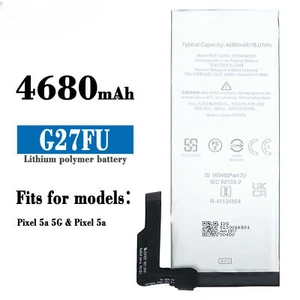 FOR GOOGLE PIXEL 5A 5G G1F8F REPLACEMENT BATTERY G27FU 4666mAh 18.01Wh 3.87V - Picture 1 of 4