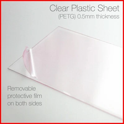 Model Making Dolls House Window Glazing 0.5mm Clear Thin Sheet Plastic Acetate - Image 1 of 4