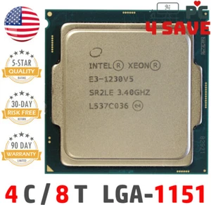 Intel Xeon E3-1230 V5 CPU 3.4 GHz 4-Core LGA-1151 Server Workstation SR2LE 80W - Picture 1 of 2