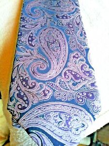 Michael Kors men's  Neck Tie  Purple Paisley Necktie formal church wedding silk