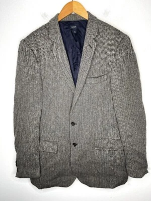 $298 J.Crew 42L Ludlow Blazer Jacket Moon Grey Tweed Herringbone Wallace *Defect - Image 1 of 4