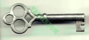 Llave esqueleto barril hueco vintage - aproximadamente 2,25" de largo - Imagen 1 de 1