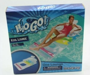 H2O Go! Kool Lounge 65in x 35in Large Pool Float/Raft, Back, Head & Arm Rest New - Picture 1 of 5