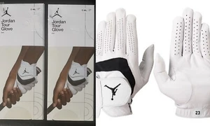 TWO Nike MICHAEL JORDAN Tour Leather Golf Gloves LH size C-ML New in Package #3 - Picture 1 of 10