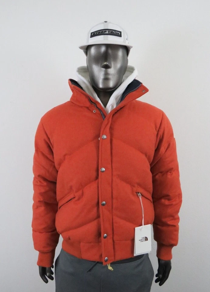 NWT Mens The North Face Brown Label Wool Larkspur Down Insulated Jacket - Orange - Image 1 of 4