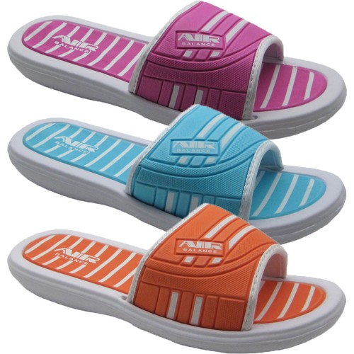 NEW BALANCE Women's Beach Shower Candy Cane Striped Pop Color Sandals