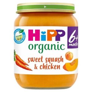 HiPP Organic Sweet Squash & Chicken Baby Food Jar 6+ Months - 125g