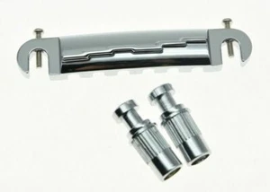 KAISH Chrome/ Black/ Gold Electric Guitar Wrap Around Bridge Tailpiece for LP JR - Picture 1 of 6