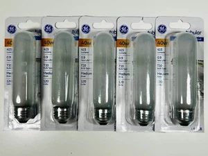 GE 40T10/F 40-watt Frosted Tubular T10 Medium Base Bulbs 5pk - Picture 1 of 3