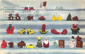 New York NY Larimer Gifts Salt & Pepper Shakers Advertising Linen Postcard - Picture 1 of 2