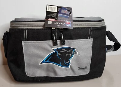 New With Tags Carolina Panthers NFL 12 Can Coleman Softsided Cooler Adjustable  - Image 1 of 4