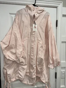 Anthropologie Large Daily Practice Pink Oversized Parachute Jacket NWT - Picture 1 of 5